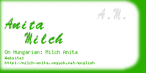anita milch business card